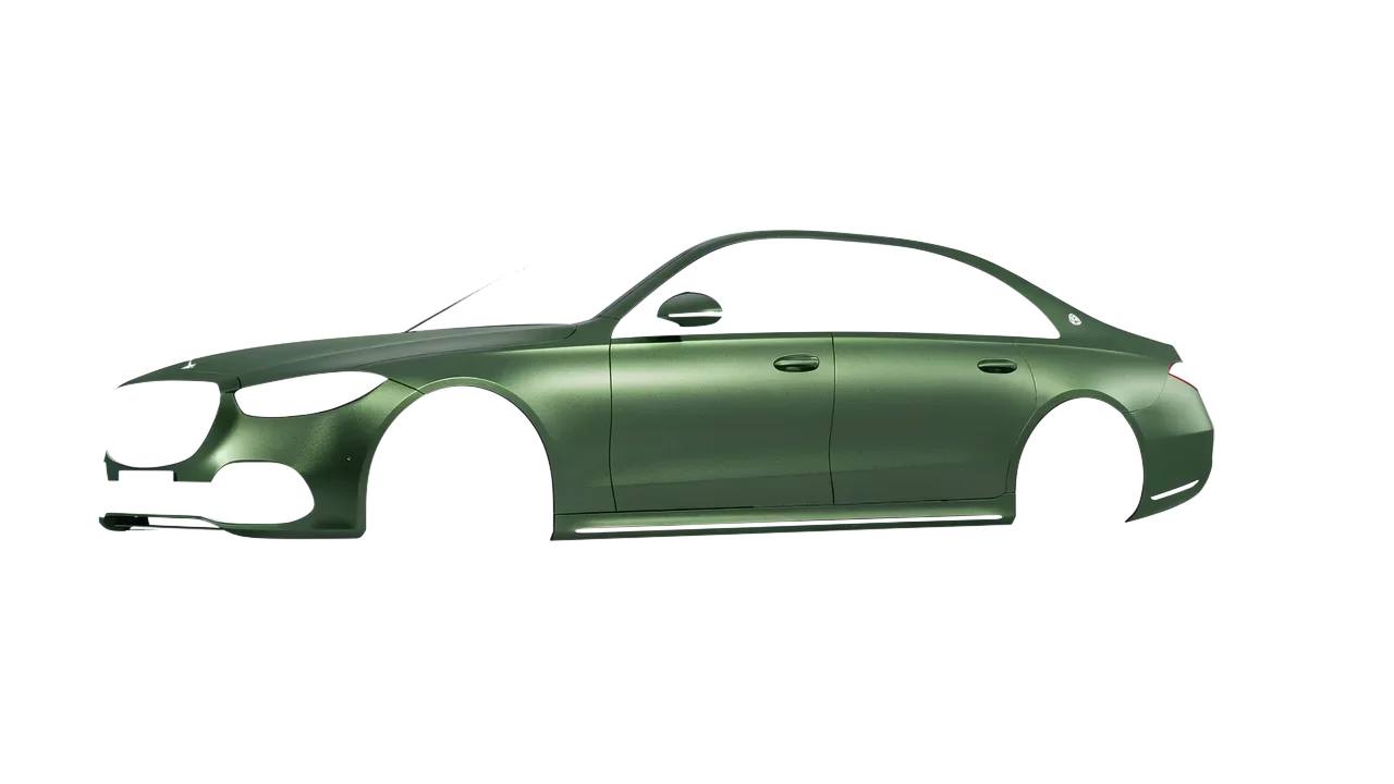 Mercedes-Benz S-Class Maybach 2021 wrapped in Apple Green (Avery Dennison SW900-745-M), front three-quarter view