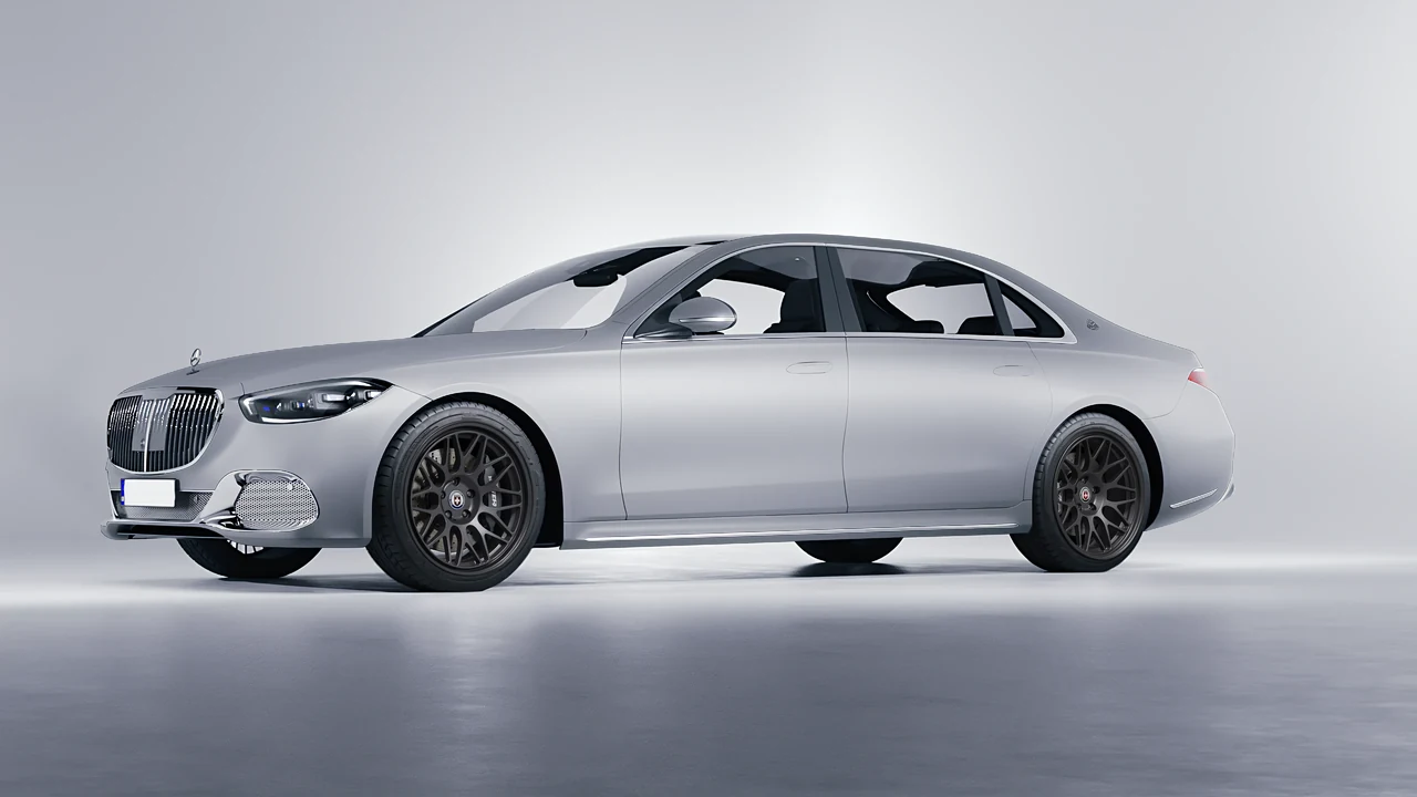 Mercedes-Benz S-Class Maybach 2021 on HRE Performance Wheels 300-GT forged wheels, front three-quarter view