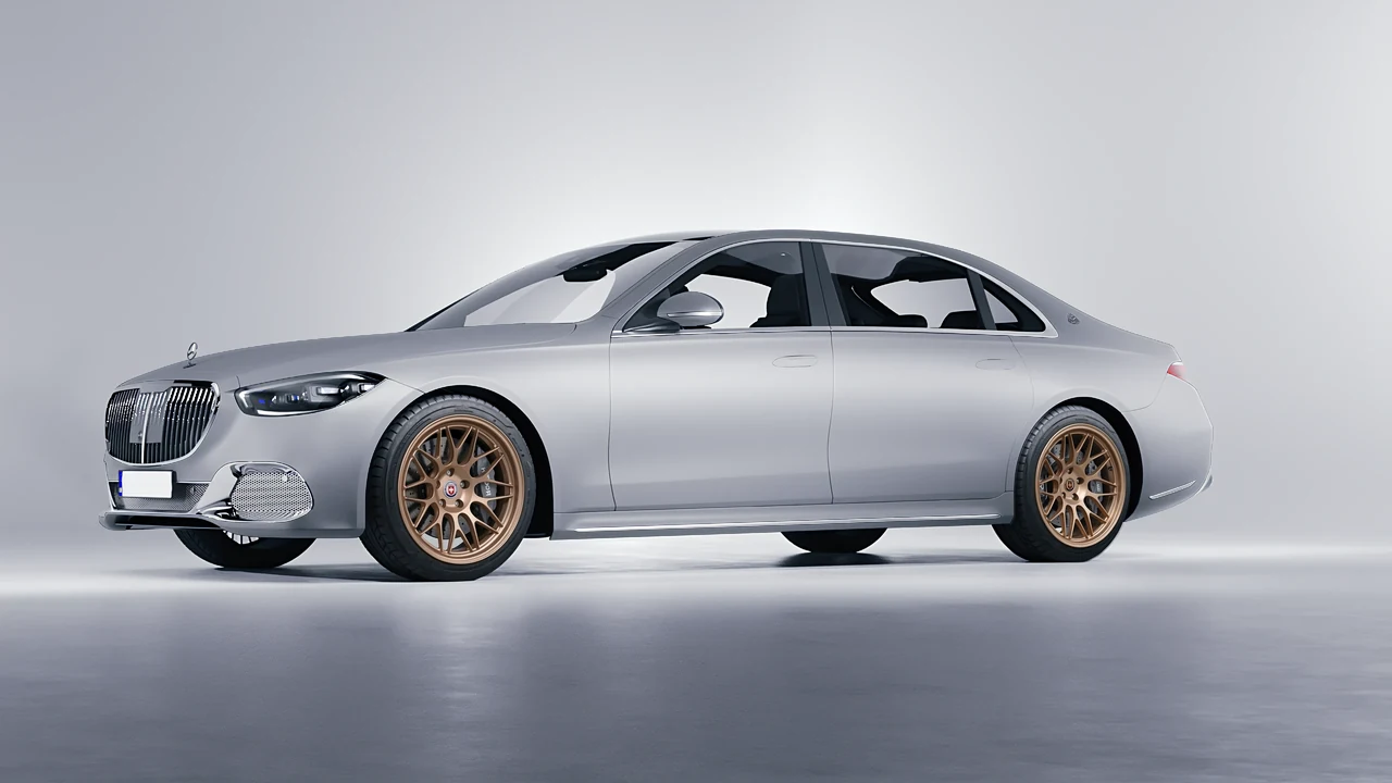Mercedes-Benz S-Class Maybach 2021 on HRE Performance Wheels 300-GTS forged wheels, front three-quarter view