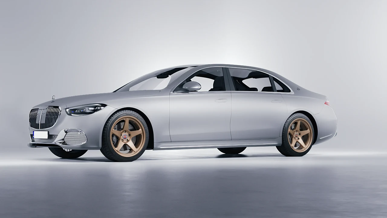Mercedes-Benz S-Class Maybach 2021 on HRE Performance Wheels 305-GTS forged wheels, front three-quarter view