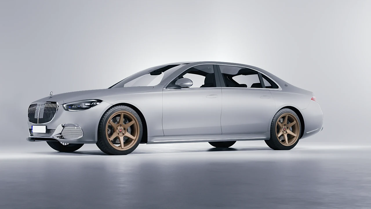 Mercedes-Benz S-Class Maybach 2021 on HRE Performance Wheels 306-GTS forged wheels, front three-quarter view