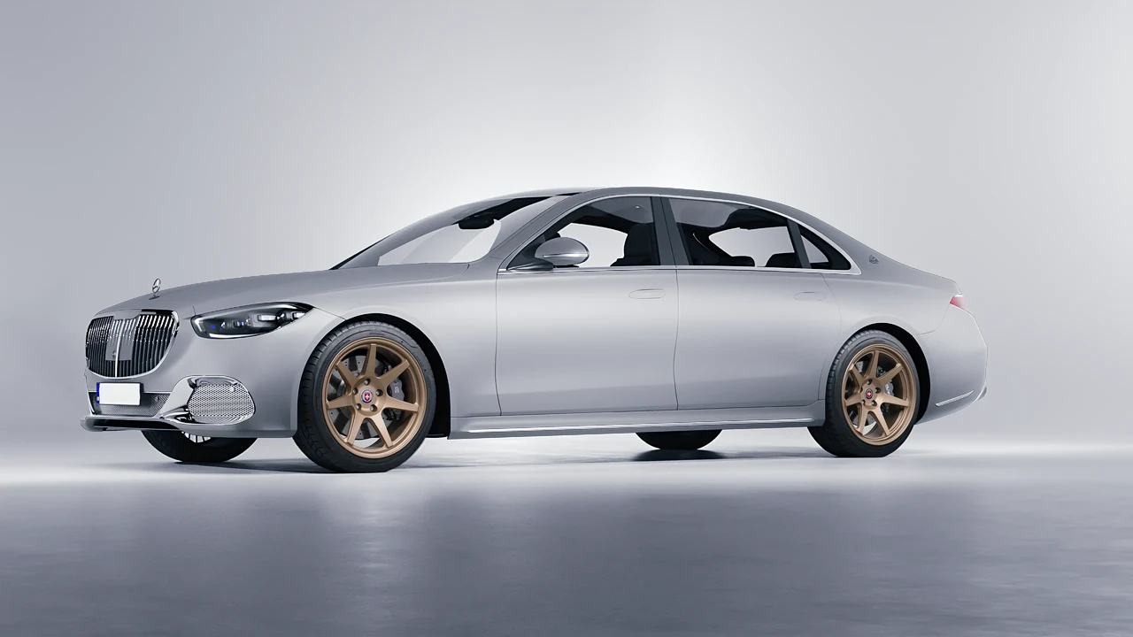 Mercedes-Benz S-Class Maybach 2021 on HRE Performance Wheels 307-GTS forged wheels, front three-quarter view