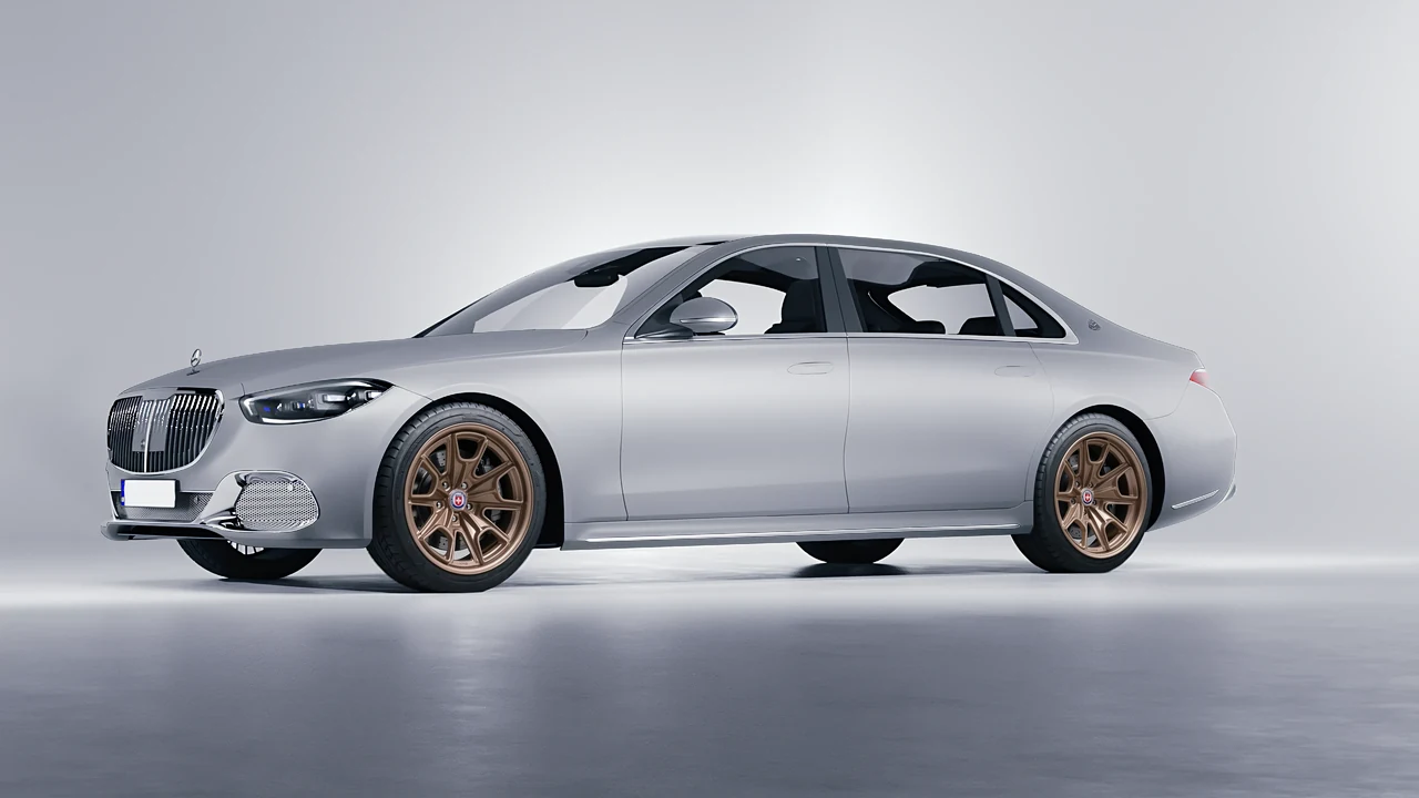 Mercedes-Benz S-Class Maybach 2021 on HRE Performance Wheels 427 forged wheels, front three-quarter view