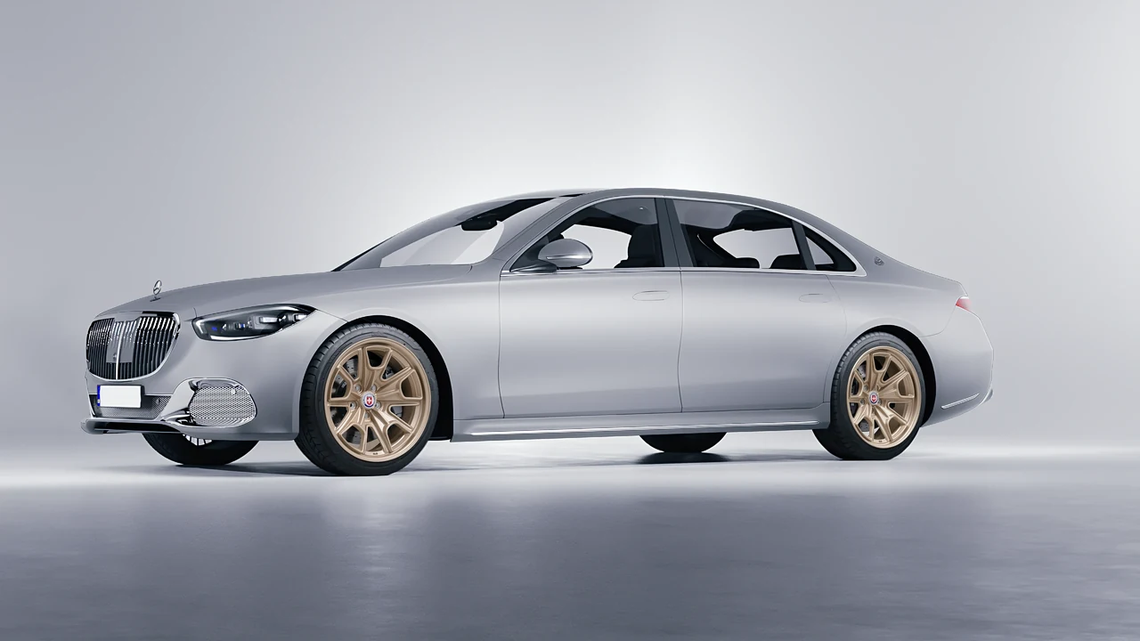Mercedes-Benz S-Class Maybach 2021 on HRE Performance Wheels 427M forged wheels, front three-quarter view