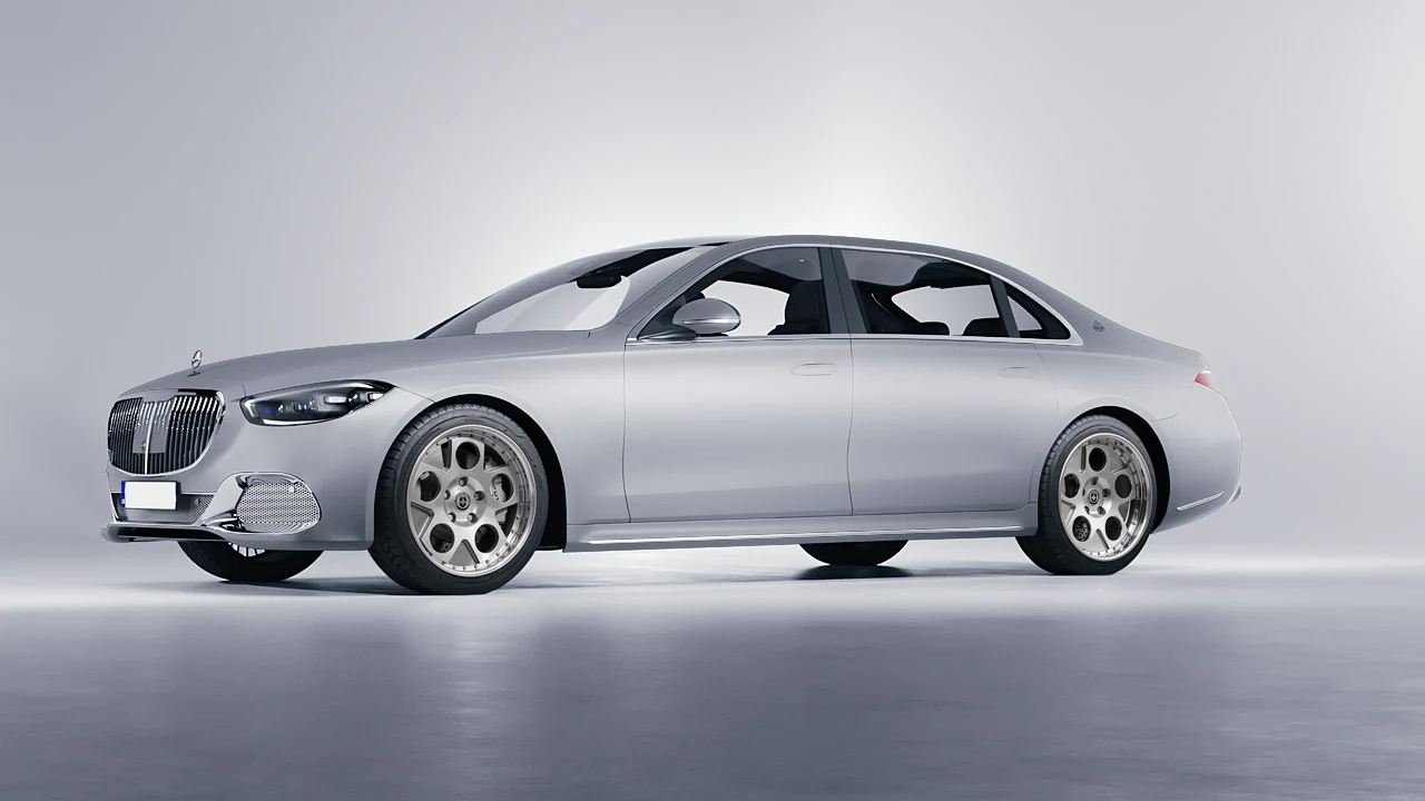 Mercedes-Benz S-Class Maybach 2021 on HRE Performance Wheels 454 forged wheels, front three-quarter view