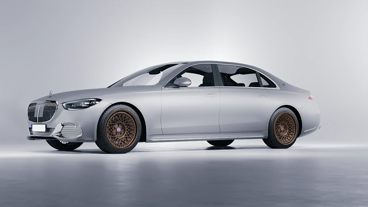 Mercedes-Benz S-Class Maybach 2021 on HRE Performance Wheels 501-GTM forged wheels, front three-quarter view