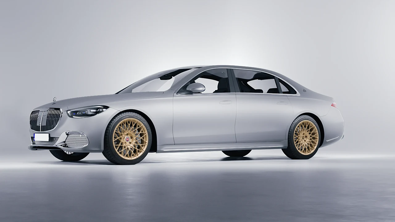 Mercedes-Benz S-Class Maybach 2021 on HRE Performance Wheels 501M forged wheels, front three-quarter view