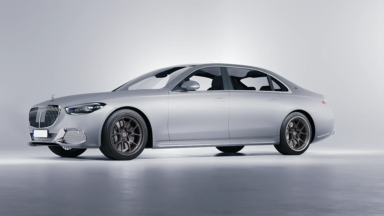 Mercedes-Benz S-Class Maybach 2021 on HRE Performance Wheels 521 forged wheels, front three-quarter view
