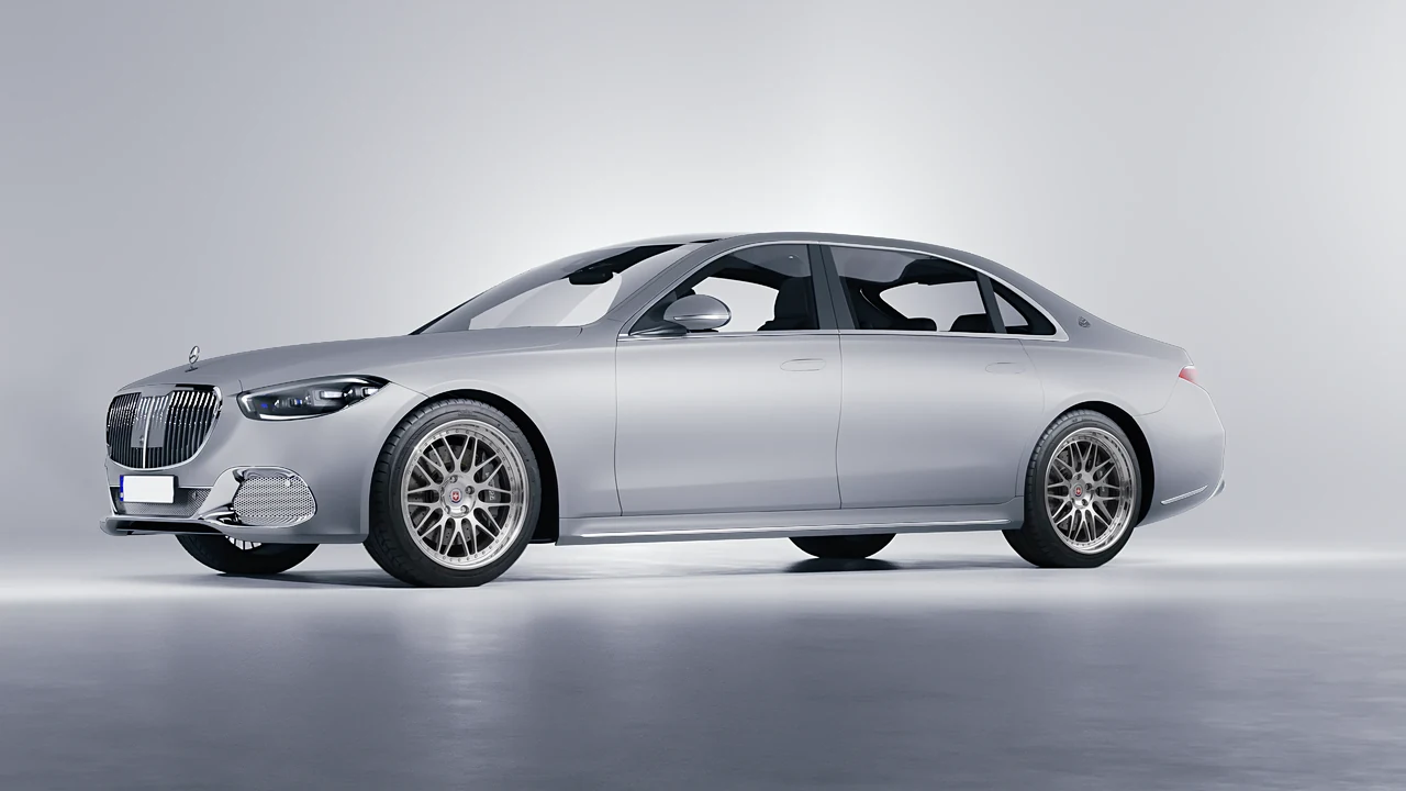 Mercedes-Benz S-Class Maybach 2021 on HRE Performance Wheels 540C forged wheels, front three-quarter view