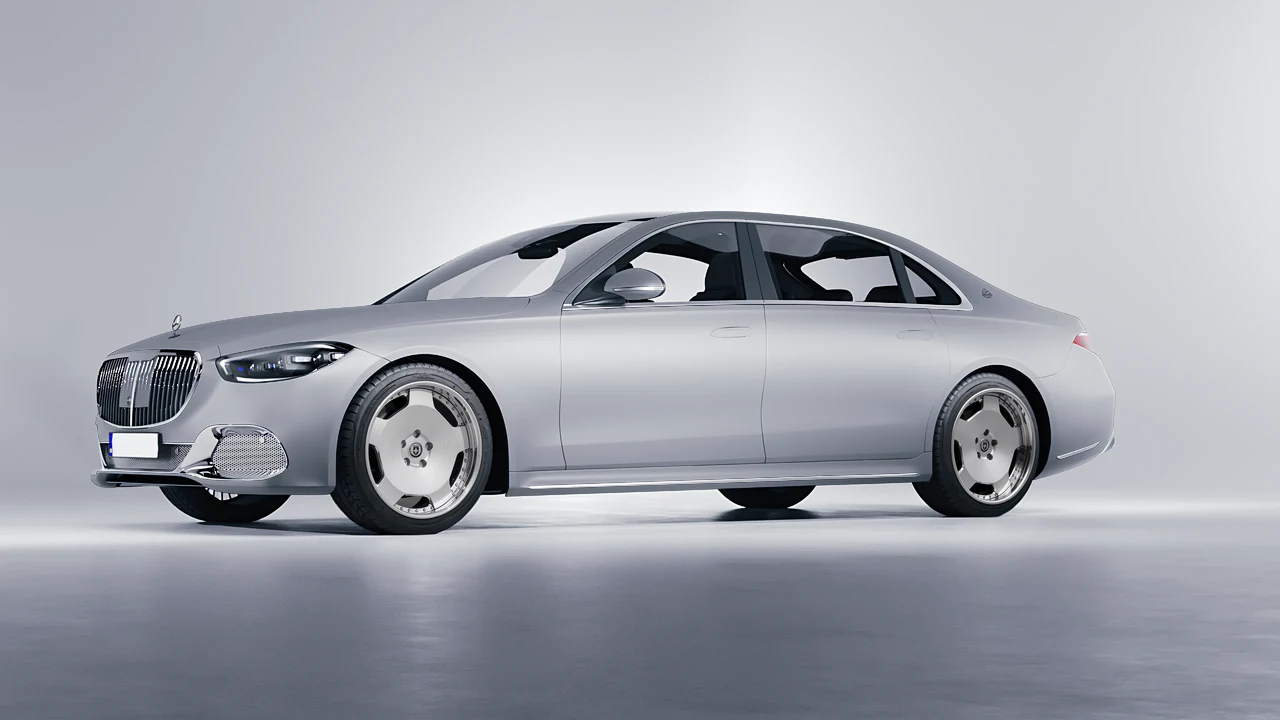 Mercedes-Benz S-Class Maybach 2021 on HRE Performance Wheels 544C forged wheels, front three-quarter view