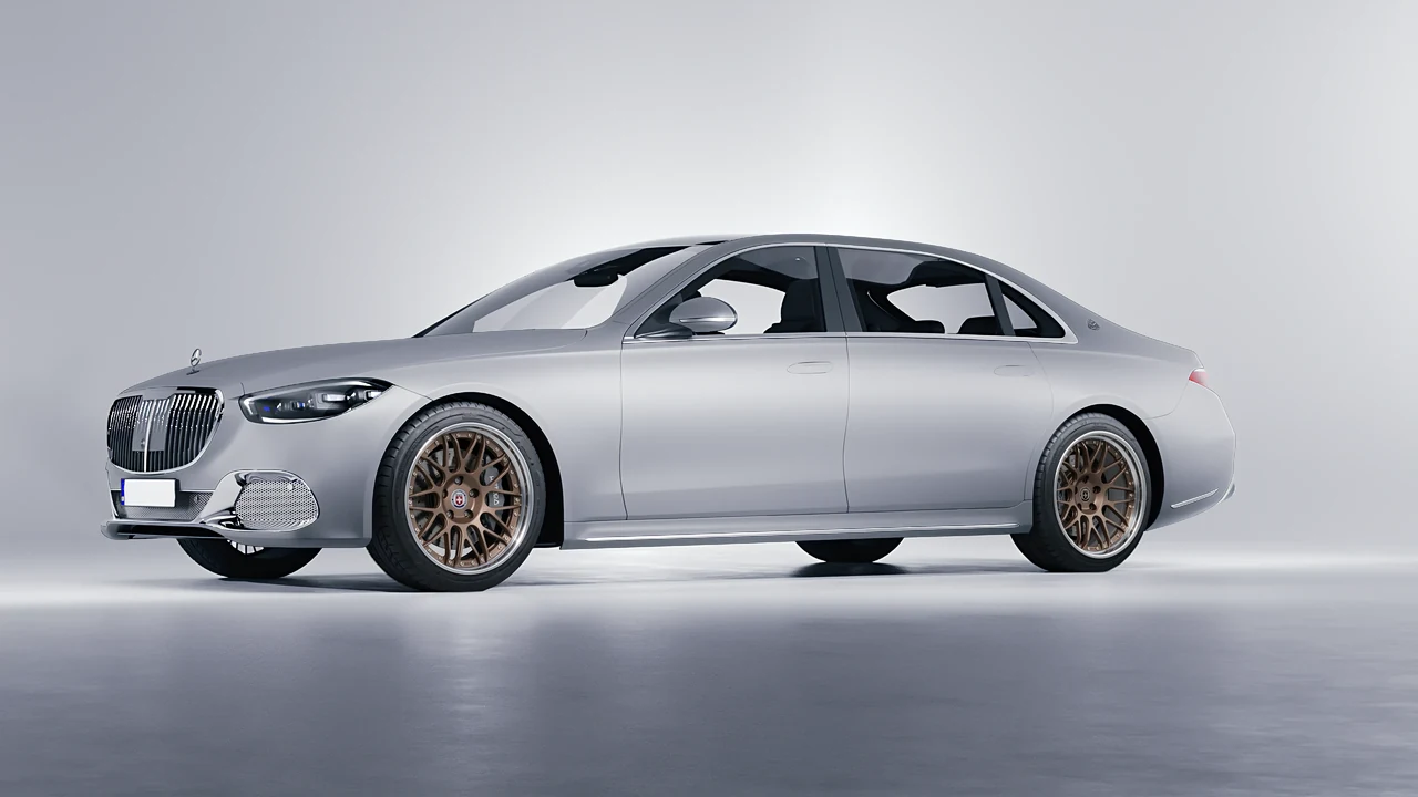 Mercedes-Benz S-Class Maybach 2021 on HRE Performance Wheels C100 forged wheels, front three-quarter view