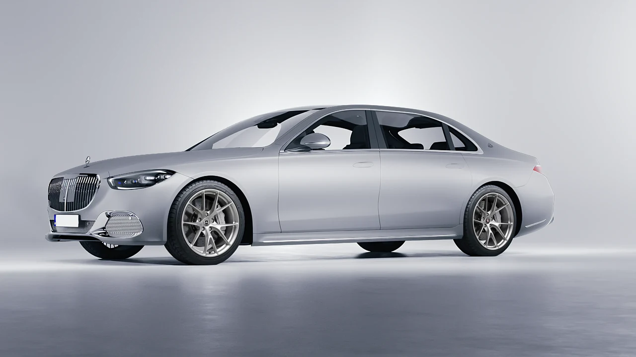 Mercedes-Benz S-Class Maybach 2021 on HRE Performance Wheels P101 forged wheels, front three-quarter view