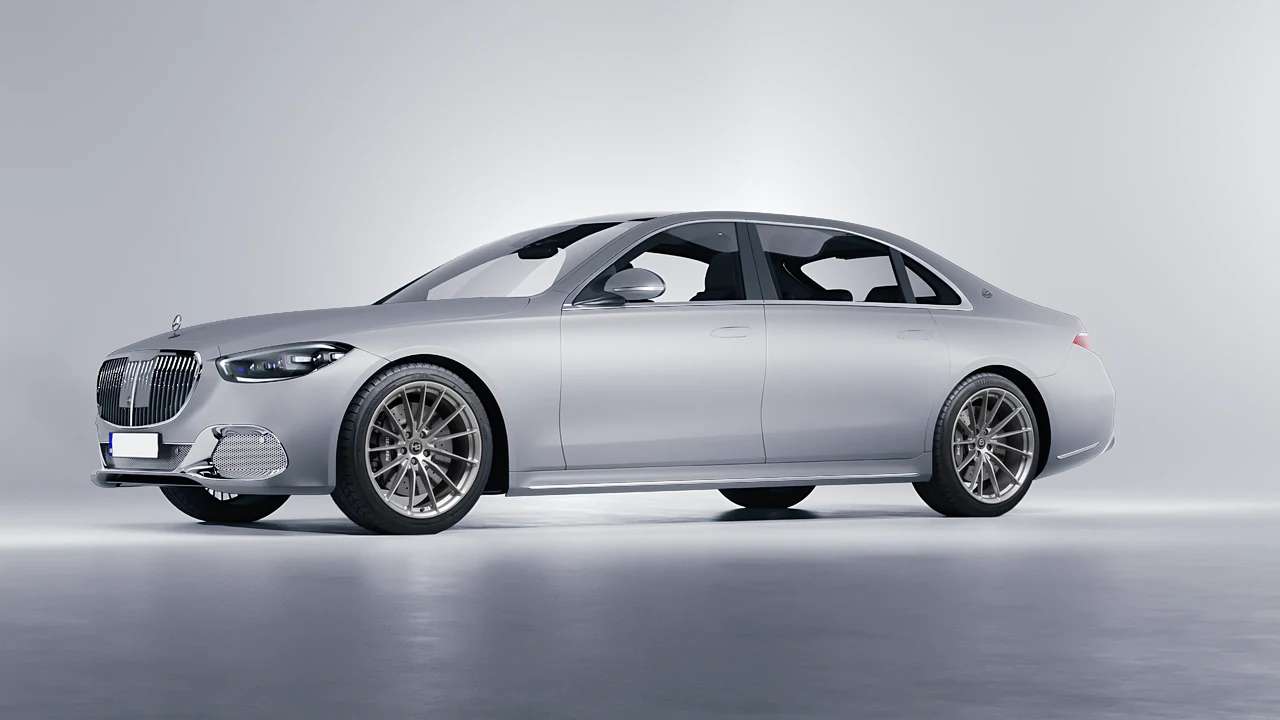 Mercedes-Benz S-Class Maybach 2021 on HRE Performance Wheels P103 forged wheels, front three-quarter view