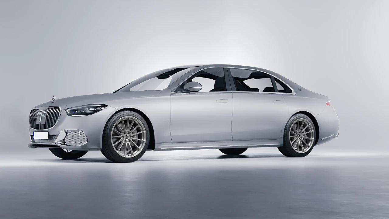 Mercedes-Benz S-Class Maybach 2021 on HRE Performance Wheels P103SC forged wheels, front three-quarter view