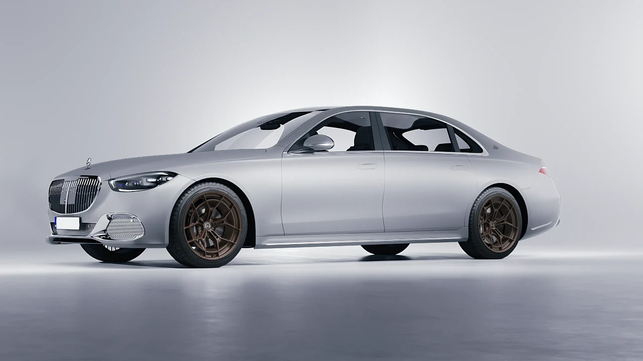 Mercedes-Benz S-Class Maybach 2021 on HRE Performance Wheels P301 forged wheels, front three-quarter view