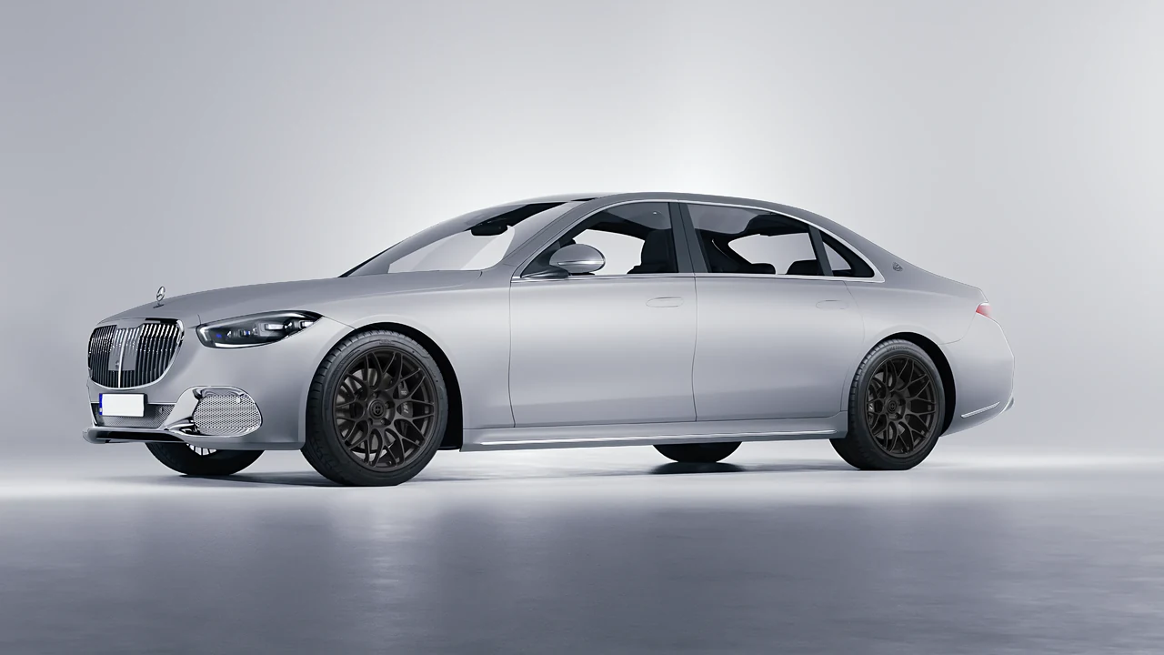 Mercedes-Benz S-Class Maybach 2021 on HRE Performance Wheels RC100 forged wheels, front three-quarter view