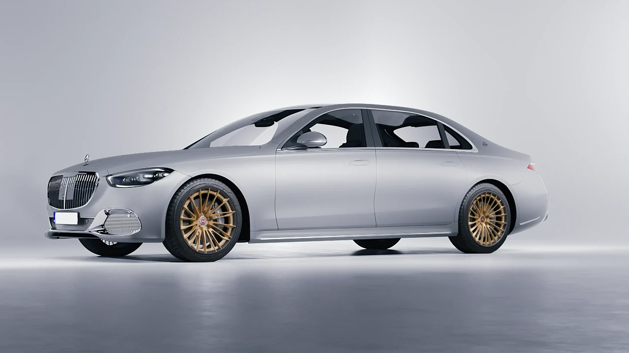 Mercedes-Benz S-Class Maybach 2021 on HRE Performance Wheels S209H forged wheels, front three-quarter view