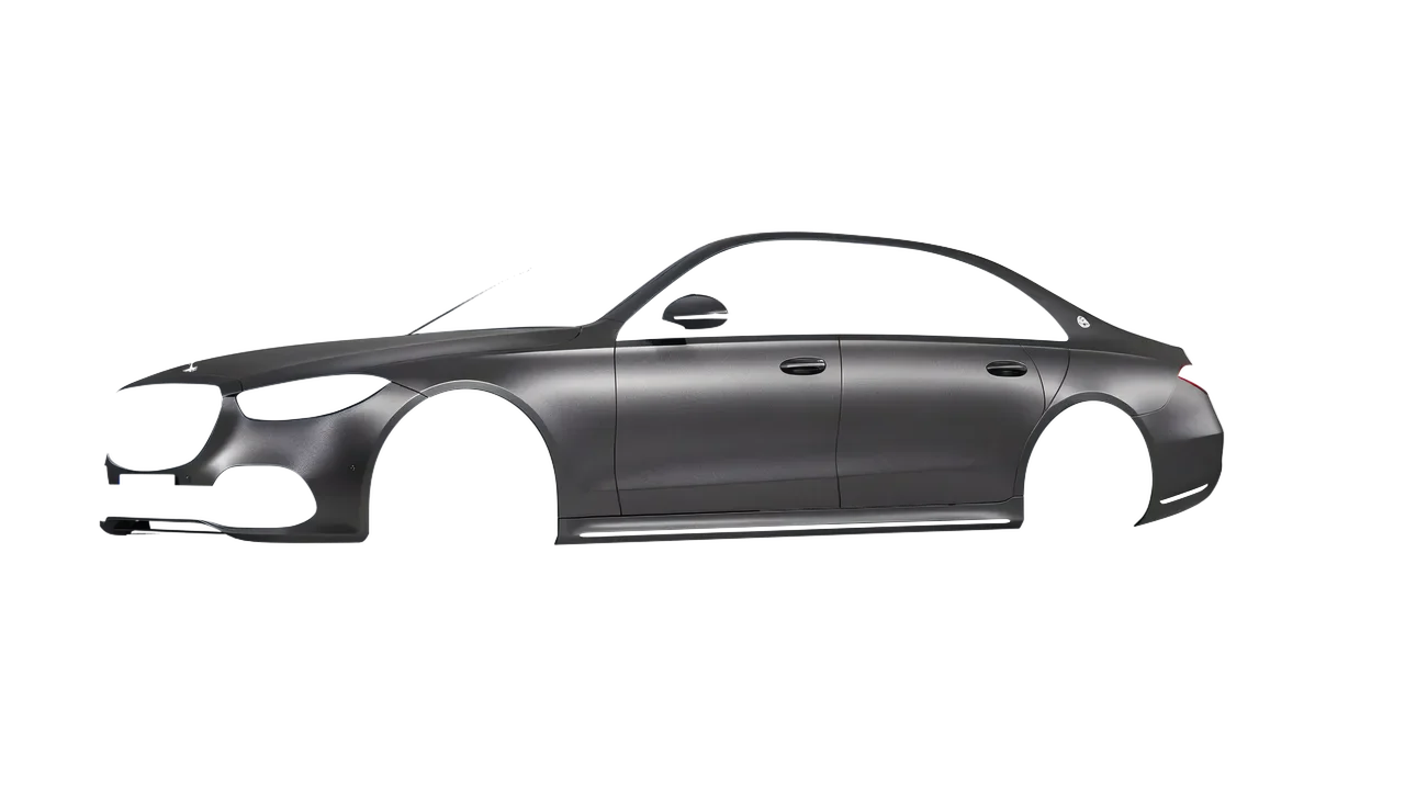 Mercedes-Benz S-Class Maybach 2021 wrapped in Black Rock Grey (Avery Dennison SW900-823-M), front three-quarter view