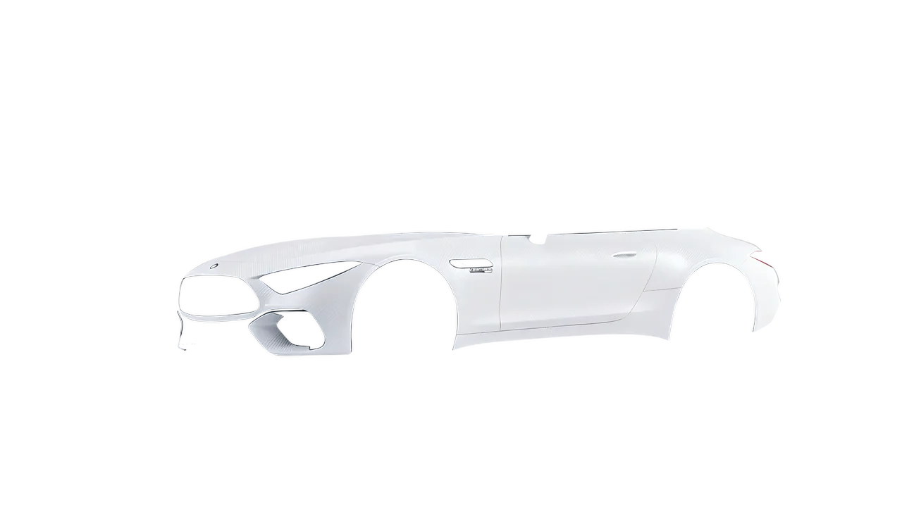 Mercedes-Benz SL Class AMG 2024 wrapped in Carbon Fiber White (Avery Dennison SW900-115-X), front three-quarter view