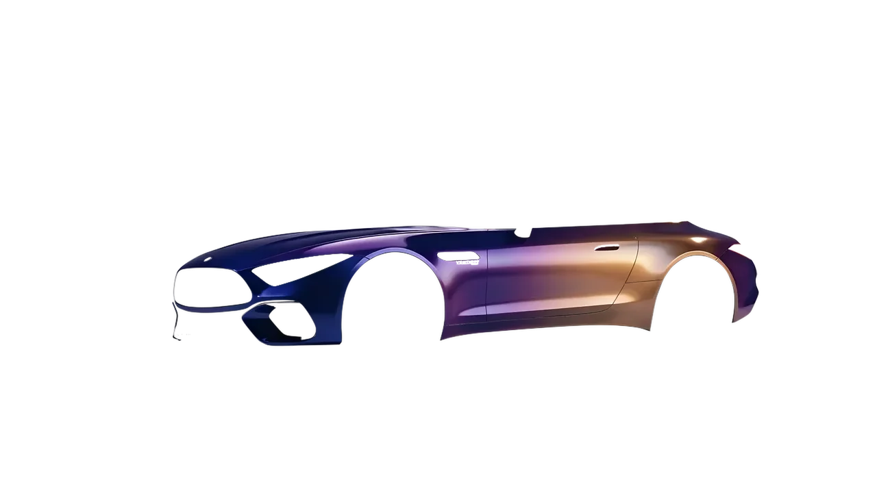 Mercedes-Benz SL Class AMG 2024 wrapped in Gloss Flip Deep Space (3M GP278), front three-quarter view