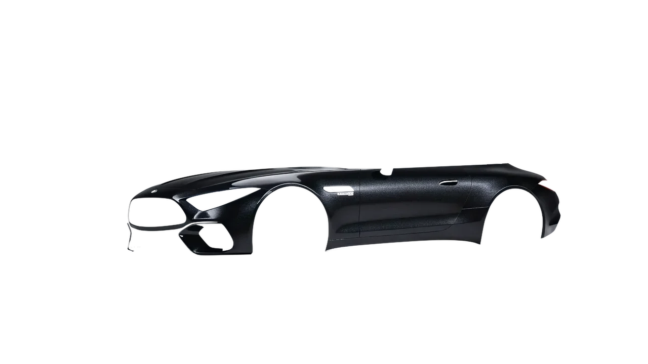 Mercedes-Benz SL Class AMG 2024 wrapped in Mystery Black (Avery Dennison SW900-184-M), front three-quarter view