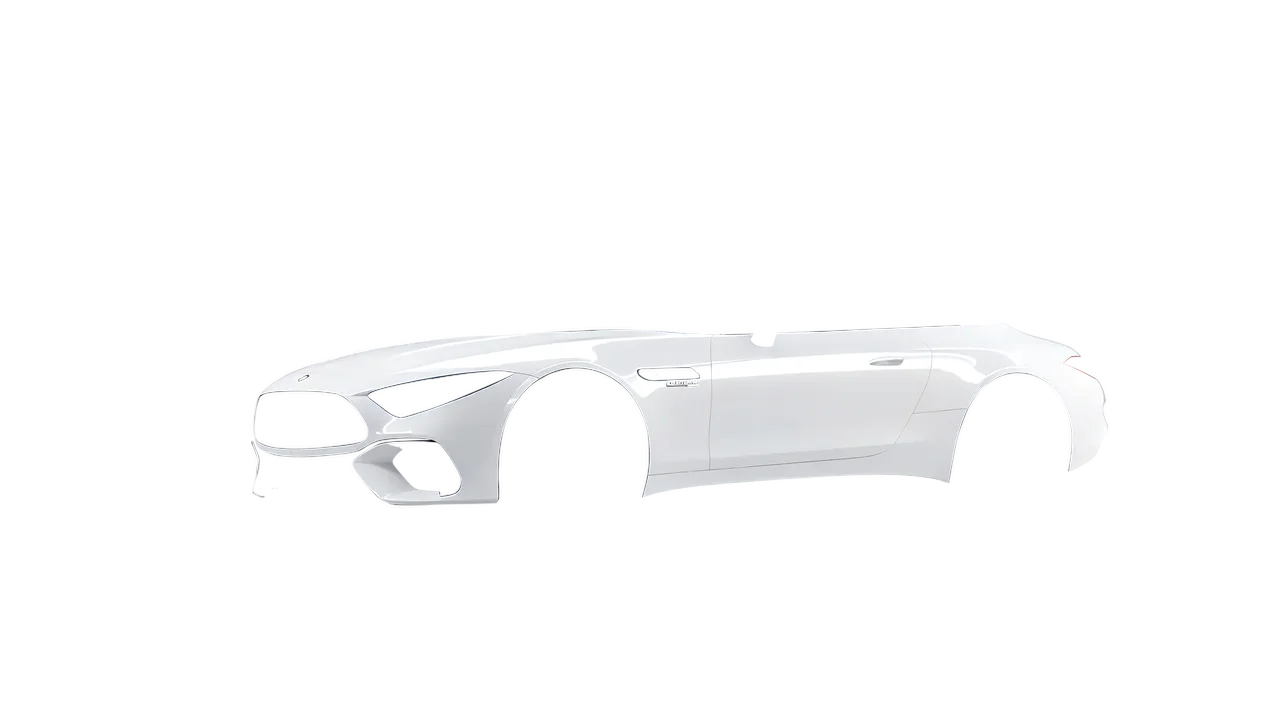 Mercedes-Benz SL Class AMG 2024 wrapped in Gloss White (3M G10), front three-quarter view