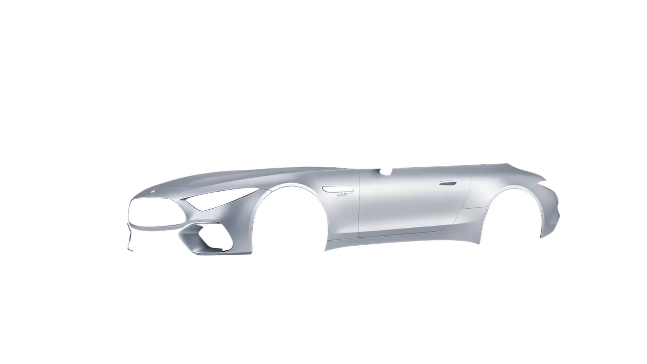 Mercedes-Benz SL Class AMG 2024 wrapped in Matte Silver (3M M21), front three-quarter view