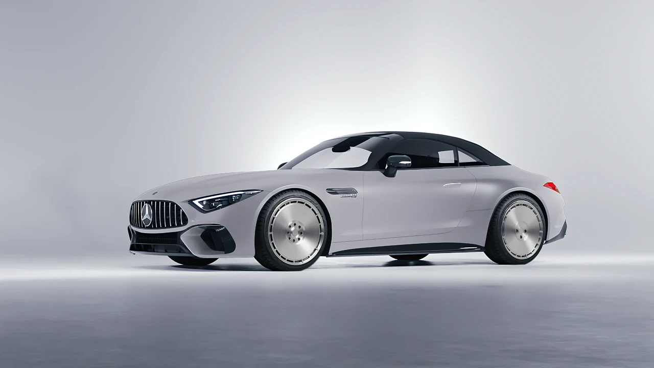 Mercedes-Benz SL Class AMG 2024 on RDB LA Zero forged wheels, front three-quarter view