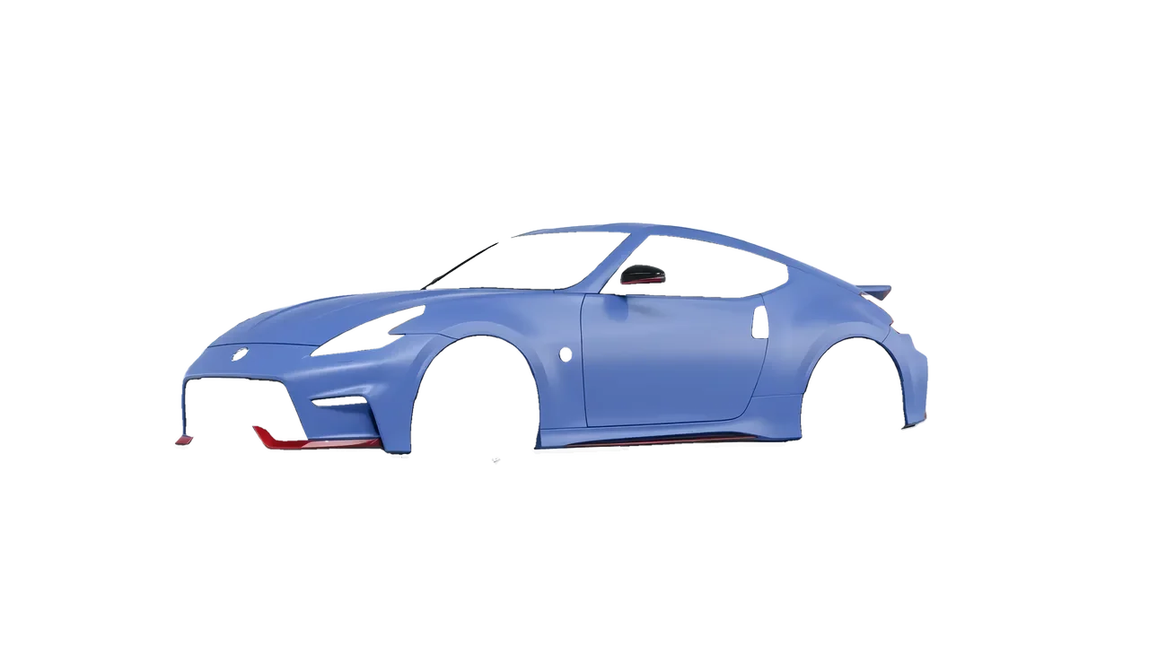 Nissan 370Z Nismo 2015 wrapped in Dreamline Blue (Avery Dennison SW900-616-O), front three-quarter view