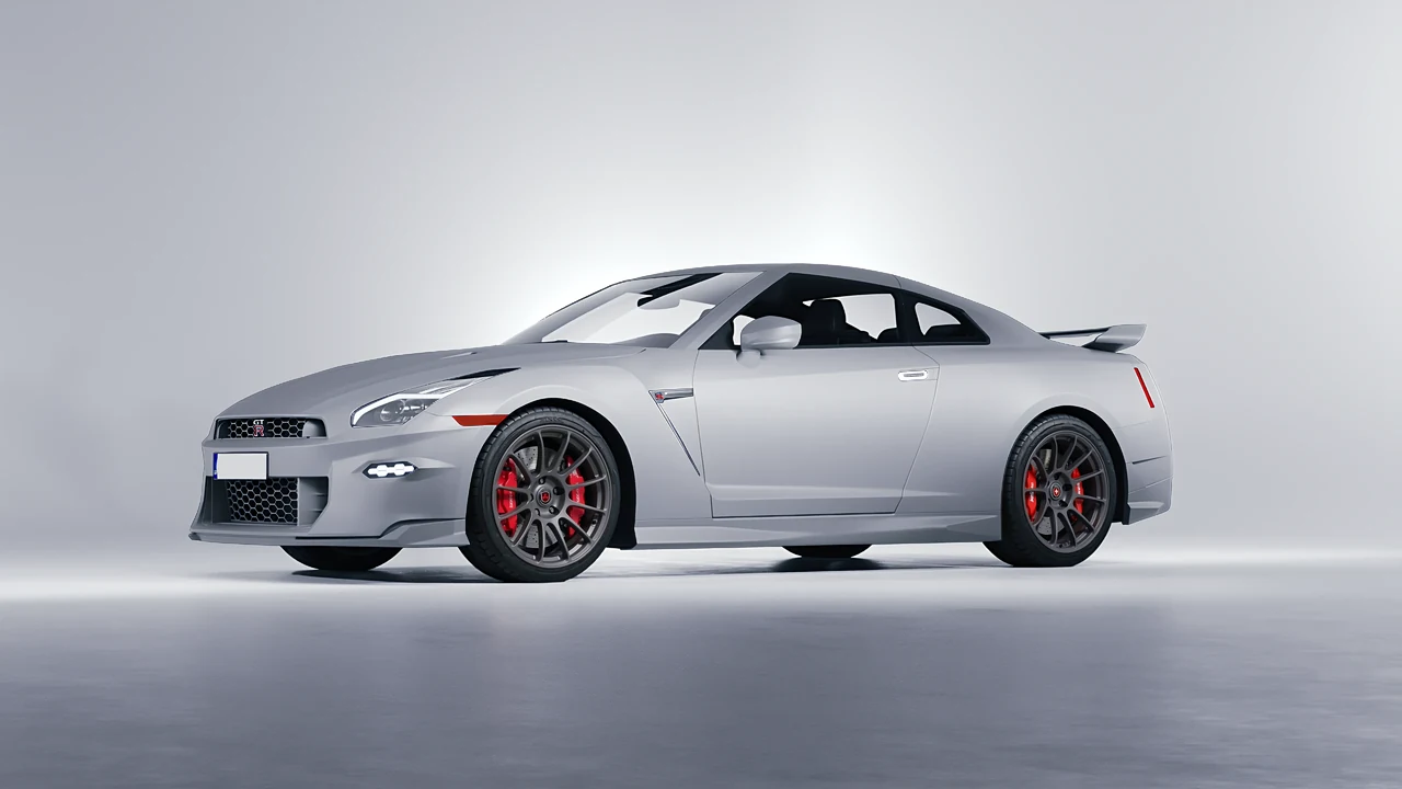 Nissan GT-R 2024 on HRE Performance Wheels RC103 forged wheels, front three-quarter view