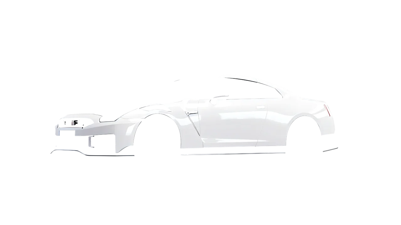 Nissan GT-R Nismo 2024 wrapped in Gloss White (3M G10), front three-quarter view