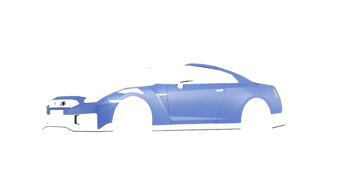 Nissan GT-R Nismo 2024 wrapped in Dreamline Blue (Avery Dennison SW900-616-O), front three-quarter view