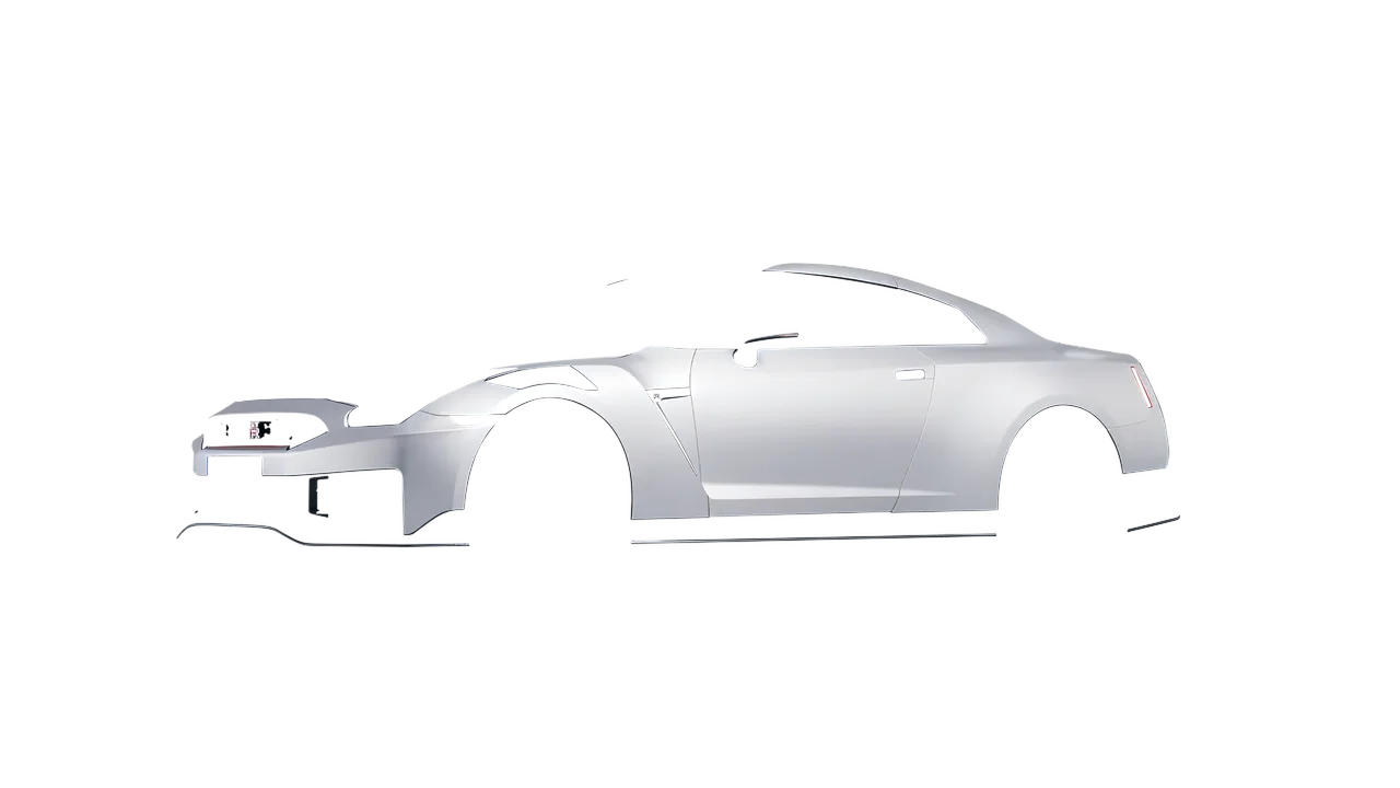 Nissan GT-R Nismo 2024 wrapped in Matte Silver (3M M21), front three-quarter view