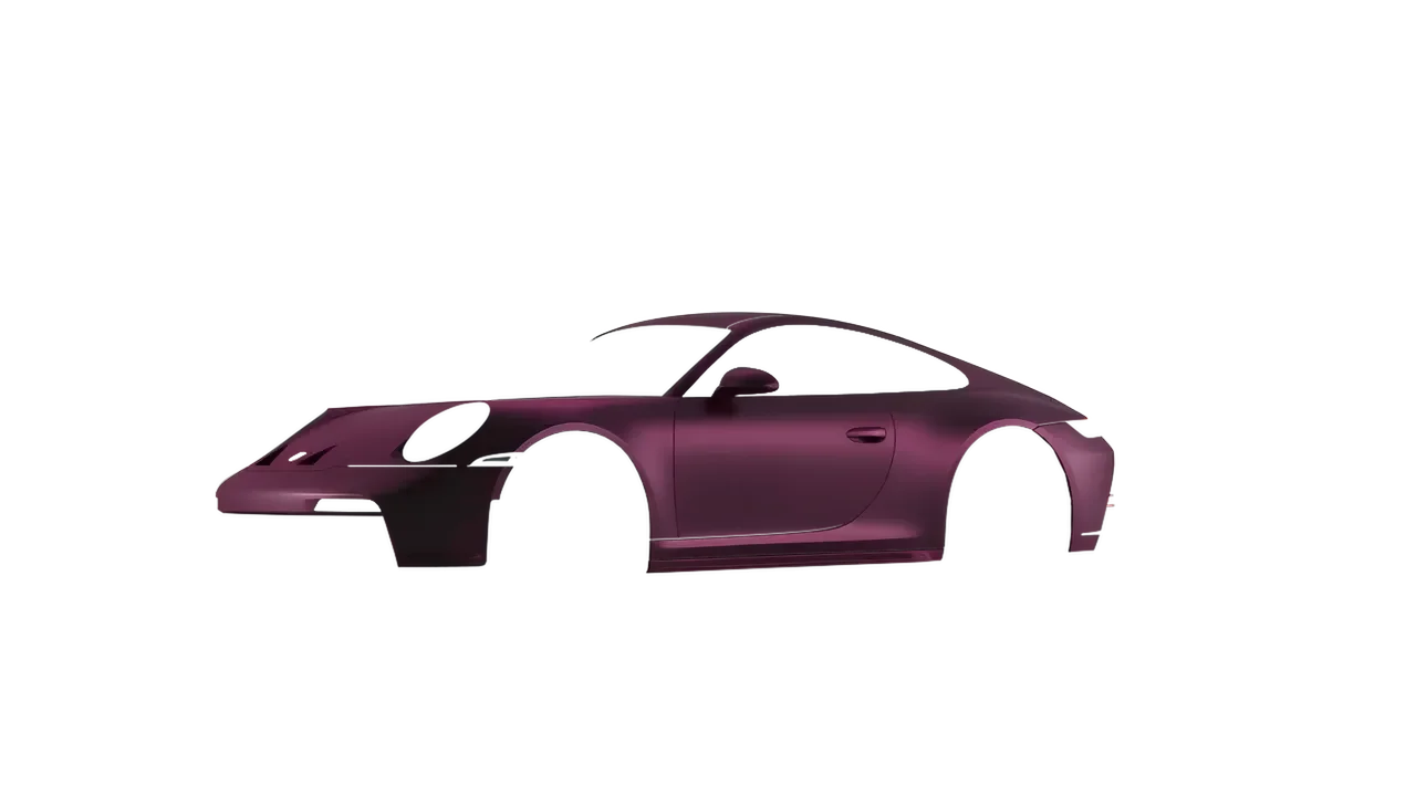 Porsche 911 GT3 Touring 2024 wrapped in Frozen Mystic Pink Matt (KPMF K75575), front three-quarter view