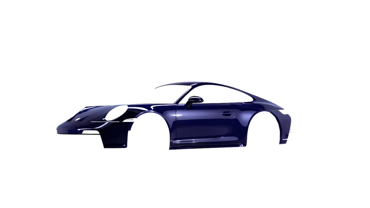Porsche 911 GT3 Touring 2024 wrapped in Baltic Blue Gloss (ORACAL 970RA-178G), front three-quarter view