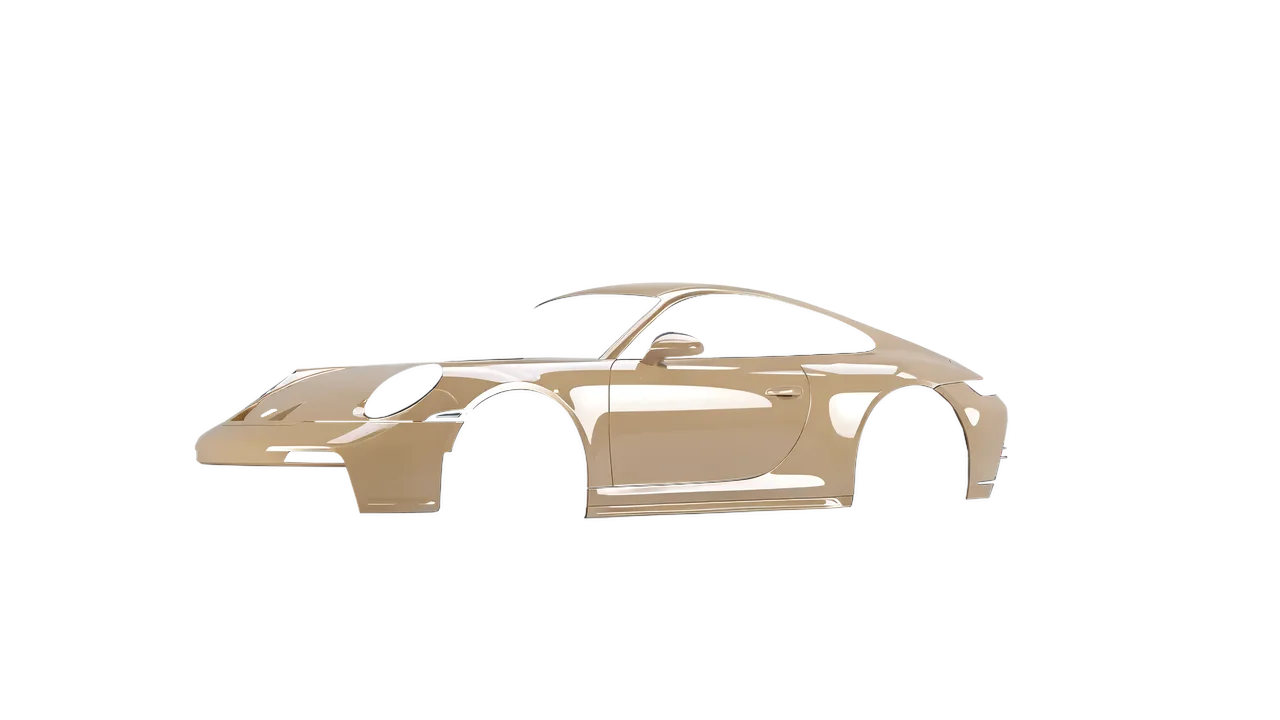 Porsche 911 GT3 Touring 2024 wrapped in Desert Storm Gloss (KPMF K75457), front three-quarter view