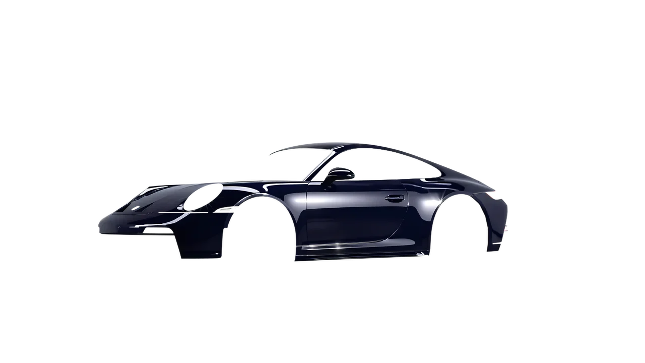 Porsche 911 GT3 Touring 2024 wrapped in GT3 Blue Gloss (ORACAL 970RA-111G), front three-quarter view
