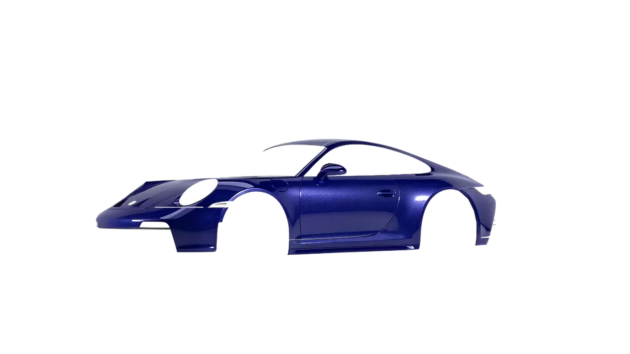 Porsche 911 GT3 Touring 2024 wrapped in Opulent Indigo Gloss (KPMF K75452), front three-quarter view