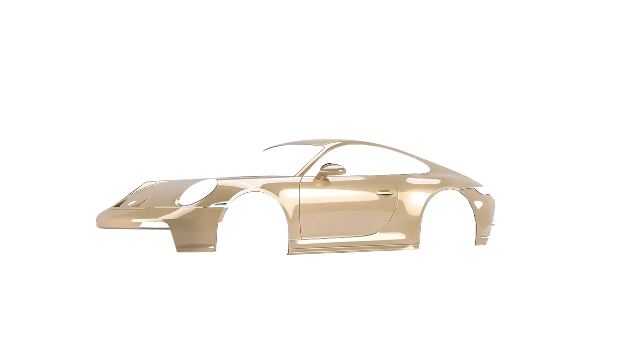 Porsche 911 GT3 Touring 2024 wrapped in Pyrite Gloss (ORACAL 970RA-926G), front three-quarter view