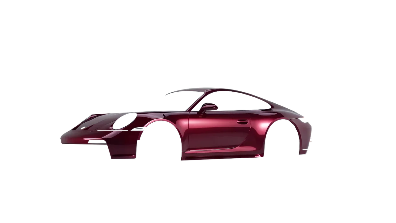 Porsche 911 GT3 Touring 2024 wrapped in Red Brown Gloss (ORACAL 970RA-369G), front three-quarter view
