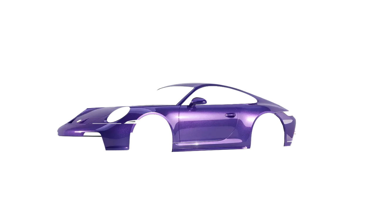 Porsche 911 GT3 Touring 2024 wrapped in Twilight Sky Gloss (KPMF K75417), front three-quarter view