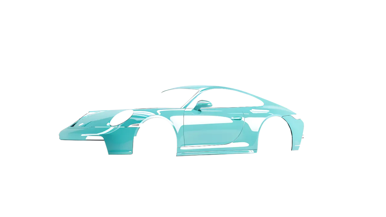 Porsche 911 GT3 Touring 2024 wrapped in Mint Gloss (ORACAL 970RA-055G), front three-quarter view