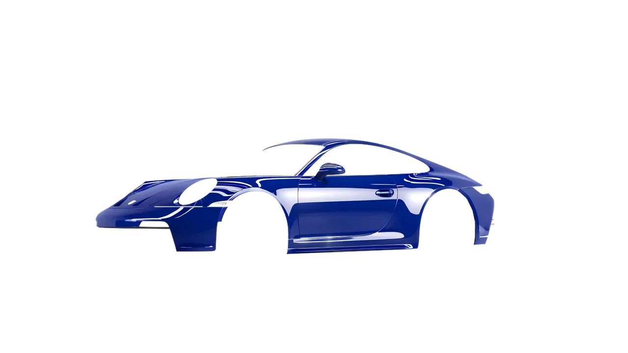 Porsche 911 GT3 Touring 2024 wrapped in Night Blue Gloss (ORACAL 970RA-511G), front three-quarter view
