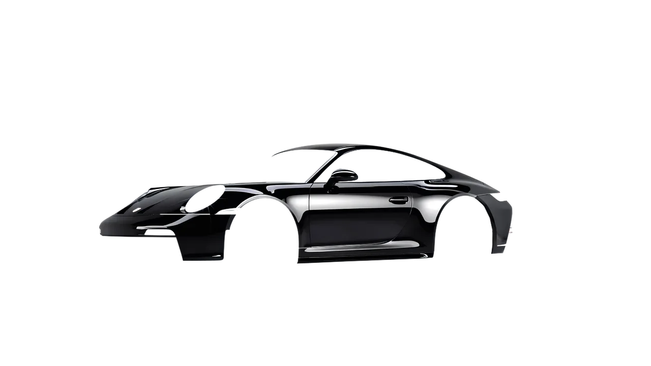 Porsche 911 GT3 Touring 2024 wrapped in Perfect Black Gloss (KPMF K75443), front three-quarter view