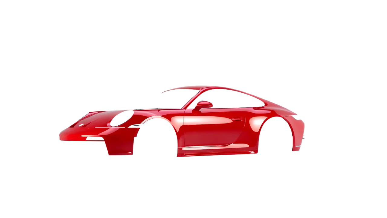 Porsche 911 GT3 Touring 2024 wrapped in High Gloss Hot Rod Red (3M HG13), front three-quarter view