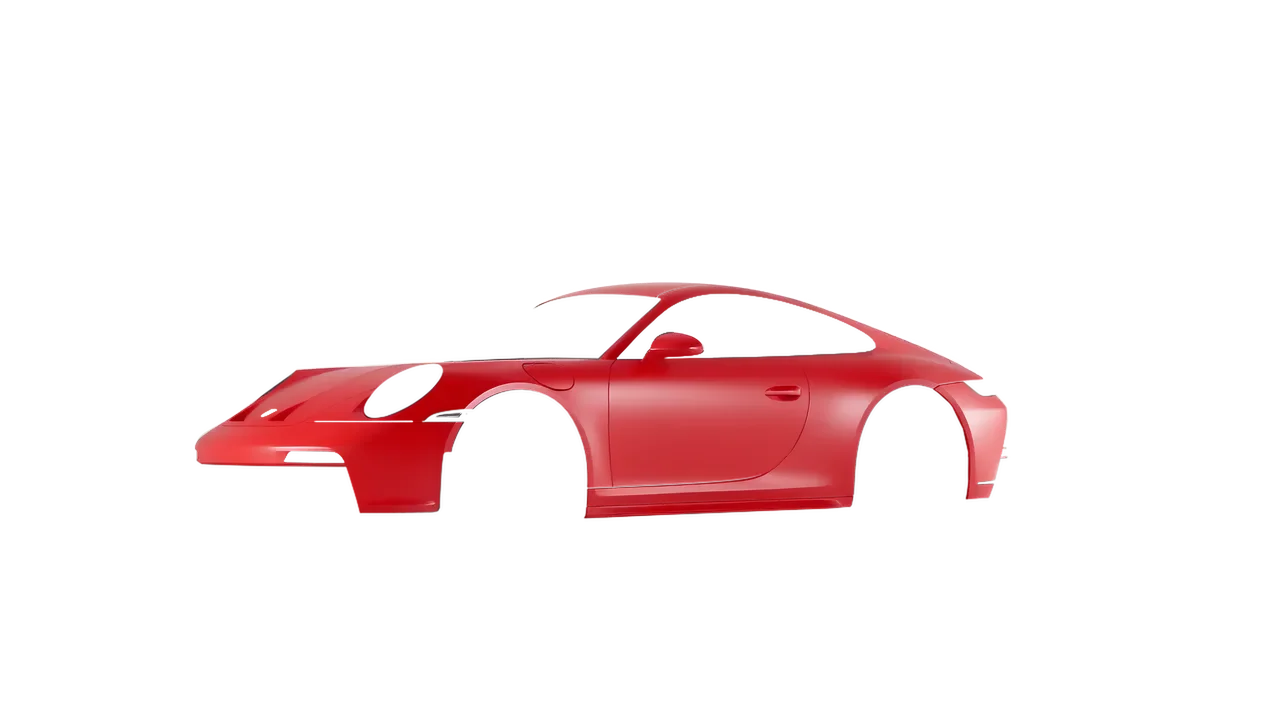 Porsche 911 GT3 Touring 2024 wrapped in Cardinal Red Matt (ORACAL 970RA-028M), front three-quarter view