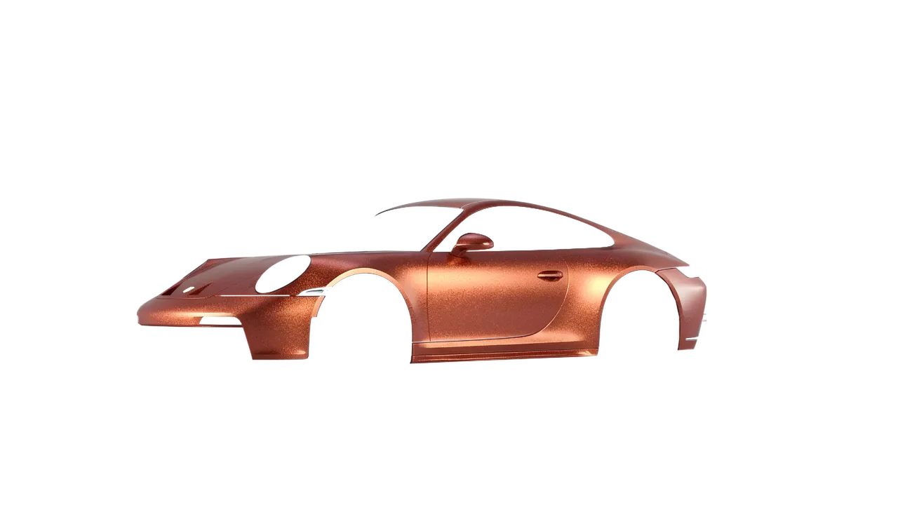 Porsche 911 GT3 Touring 2024 wrapped in Matt Autumn Fire (KPMF K75554), front three-quarter view