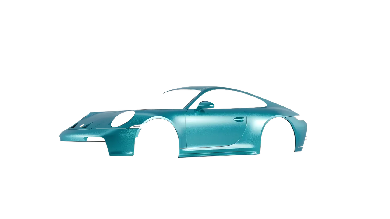 Porsche 911 GT3 Touring 2024 wrapped in Matt Dynamic Turquoise (KPMF K75511), front three-quarter view