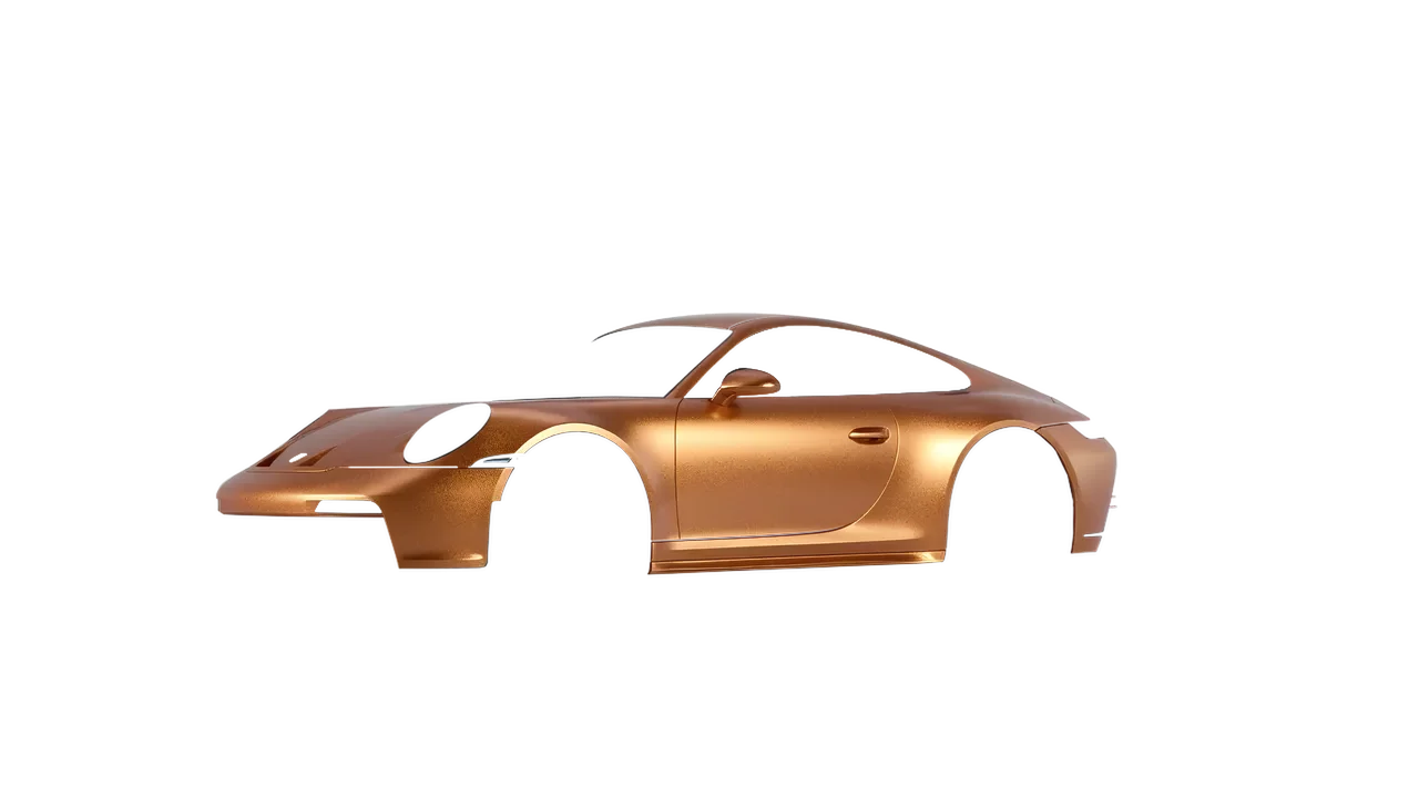 Porsche 911 GT3 Touring 2024 wrapped in Matt Iced Amber Titanium (KPMF K75591), front three-quarter view
