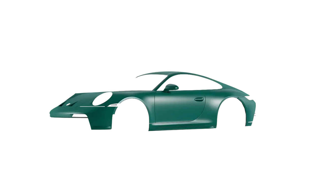 Porsche 911 GT3 Touring 2024 wrapped in Matt Iced Green Titanium (KPMF K75507), front three-quarter view